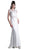 Cinderella Divine - CF115 Sleeveless Lace Stretch Knit Sheath Dress In White