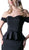 Cinderella Divine - CF134 Off Shoulder Peplum Trumpet Gown In Black