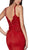 Cinderella Divine - CF319 Lace Deep Scalloped V-neck Trumpet Dress In Red