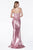 Cinderella Divine - CF335 Strapless Sweetheart Ruched Trumpet Dress In Pink