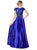 Cinderella Divine - CF337 Lace Bateau Pleated A-line Dress