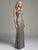 Lara Dresses - Halter Neck Sheer Panel Silver Evening  Gown 33002, Silver