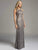Lara Dresses - Halter Neck Sheer Panel Silver Evening  Gown 33002, Silver