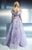 Beside Couture - CH1644 Wide Pleated Off Shoulder Long Gown in Purple