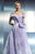 Beside Couture - CH1644 Wide Pleated Off Shoulder Long Gown in Purple