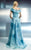 Beside Couture - CH1648 Asymmetrical Pleated Evening Gown in Blue
