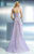 Beside Couture - CH1652 Timeless Square Neck Evening Gown in Purple