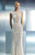 Beside Couture - CH1661 Jewel Neck Fitted Embroidered Gown in White