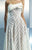 Beside Couture - CH1663 Fold Over Strapless Pleated Gown in White