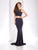 Clarisse Prom - 3559 Two Piece Halter Mesh Evening Dress in Gray