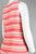 Chetta B. - B1594501 Striped Bengaline Sheath Dress in White and Orange