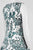 Chetta B - Knee Length Ombre Printed A-Line Dress in Green and Multi-Color