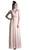 Embellished Surplice Pleated V-neck A-line Dress