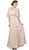Cinderella Divine - Split Butterfly Sleeve Brooch Ornate Long Formal Gown