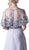 Cinderella Divine - Bead Embroidered Cape A-line Dress in Gray