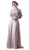 Cinderella Divine - Bead Embroidered Cape A-line Dress in Neutral