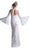 Cinderella Divine - Embellished Lace Long Bell Sleeve Sheath Dress in Neutral
