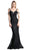 Cinderella Divine - Embellished Strappy V-neck Lace Fitted Dress