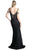 Cinderella Divine - Embellished Strappy V-neck Lace Fitted Dress
