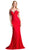 Cinderella Divine - Embellished Strappy V-neck Lace Fitted Dress