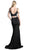 Cinderella Divine - Bejeweled Two Piece V-neck Fitted Dress