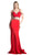 Bejeweled Two Piece V-neck Fitted Dress