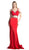 Cinderella Divine - Bejeweled Two Piece V-neck Fitted Dress