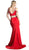 Bejeweled Two Piece V-neck Fitted Dress