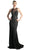 Cinderella Divine - Illusion Jewel Neck Shimmer Fabric Fitted Dress