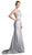 Cinderella Divine - Illusion Jewel Neck Shimmer Fabric Fitted Dress