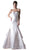Strapless Sweetheart Layered Trumpet Dress