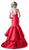 Cinderella Divine - Strapless Sweetheart Layered Trumpet Dress in Red
