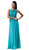 Lace Bateau Neck Chiffon A-line Dress