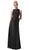 Lace Bateau Neck Chiffon A-line Dress