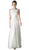 Lace Bateau Neck Chiffon A-line Dress