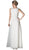 Lace Bateau Neck Chiffon A-line Dress