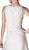 Cinderella Divine - Lace Bateau Neck Chiffon A-line Dress in White