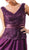 Cinderella Divine - 1455 Sequin-Ornate Lace Peplum Detailed Long Formal Dress in Purple