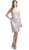Cinderella Divine - Strapless Satin Sashed Lace Sheath Dress