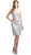 Strapless Satin Sashed Lace Sheath Dress