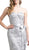 Cinderella Divine - Strapless Satin Sashed Lace Sheath Dress