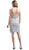 Cinderella Divine - Strapless Satin Sashed Lace Sheath Dress