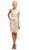 Cinderella Divine - Strapless Satin Sashed Lace Sheath Dress