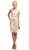Strapless Satin Sashed Lace Sheath Dress