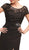 Bedazzled Illusion Bateau Sheath Dress