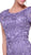 Cap Sleeve Soutache Embellished Long Sheath Formal Dress