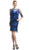 Cinderella Divine - Elbow Sleeves Sheer Lace Cocktail Dress
