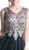 Jeweled Metallic Lace Illusion A-Line Evening Gown