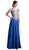 Cinderella Divine - Jeweled Metallic Lace Illusion A-Line Evening Gown