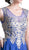 Cinderella Divine - Jeweled Metallic Lace Illusion A-Line Evening Gown